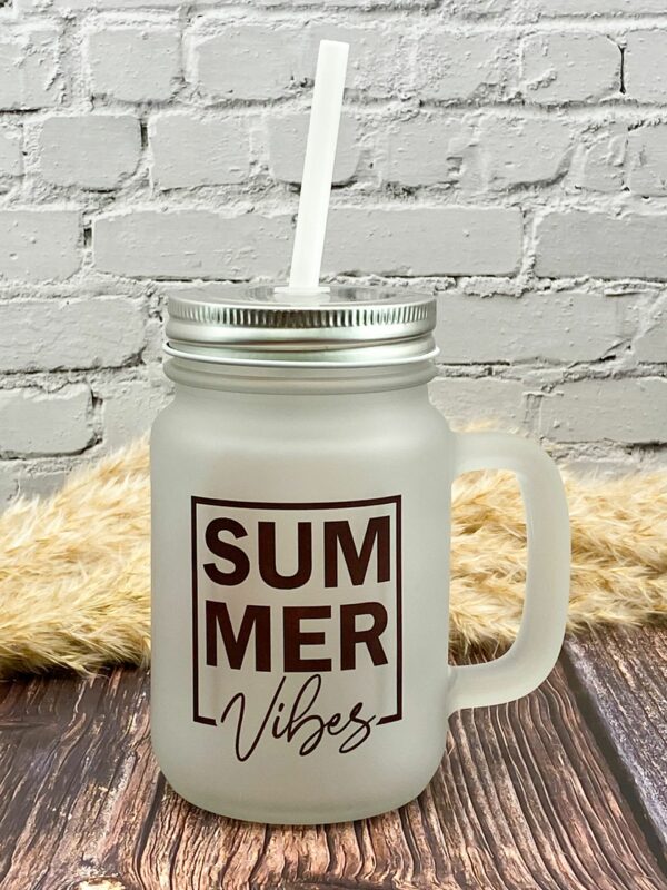 Trinkglas satiniert "Summer Vibes"